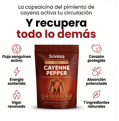 Sovexa Capsaicina Activa® en Softgels - Reactiva tu Circulación Natural