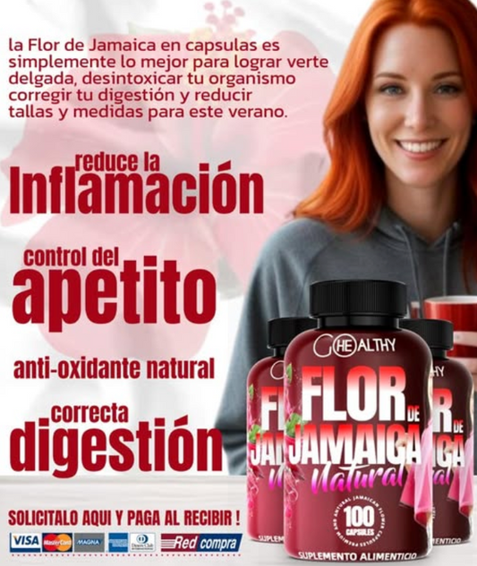 Capsulas de Flor de jamaica/ Elimina toxinas acomuladas en tu cuerpo 👩🏼‍⚕️ ✅